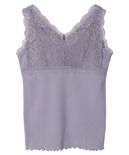 earth music&ecology（アースミュージックアンドエコロジー）の「前後2WAYレースタンクトップ（タンクトップ・レディース・ブラック/ラベンダー/サックスブルー/オフホワイト・S/M）」の17枚目の写真