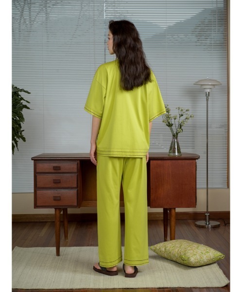 JNBY（ジェーエヌビーワイ）の「HOME Basic Cotton Relaxed-leg Trousers（その他パンツ・レディース・イエロー/レッド・36/38）」の13枚目の写真