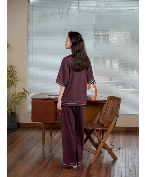 JNBY（ジェーエヌビーワイ）の「HOME Basic Cotton Relaxed-leg Trousers（その他パンツ・レディース・イエロー/レッド・36/38）」の16枚目の写真