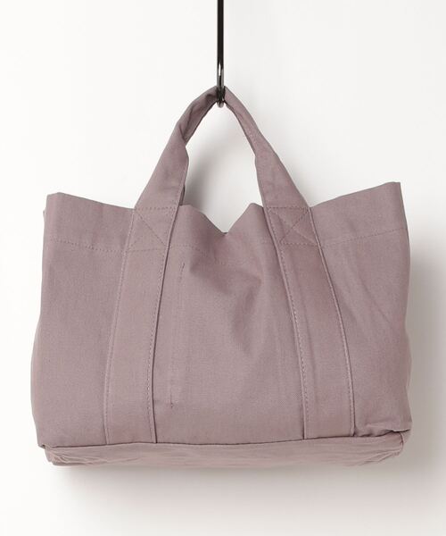 SETUP7（セットアップセブン）の「【SETUP7】ポケット付 コットンバッグ YMX ※（トートバッグ・レディース・アイボリー/グレー・FREE）」の4枚目の写真