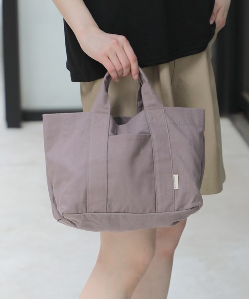 SETUP7（セットアップセブン）の「【SETUP7】ポケット付 コットンバッグ YMX ※（トートバッグ・レディース・アイボリー/グレー・FREE）」の9枚目の写真