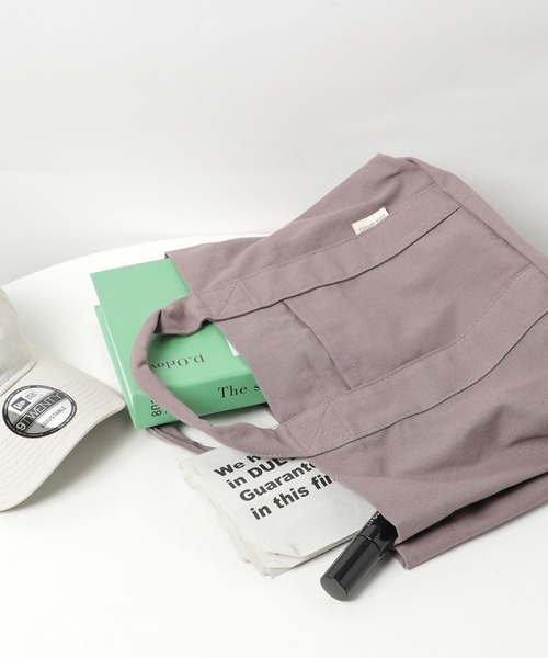 SETUP7（セットアップセブン）の「【SETUP7】ポケット付 コットンバッグ YMX ※（トートバッグ・レディース・アイボリー/グレー・FREE）」の7枚目の写真