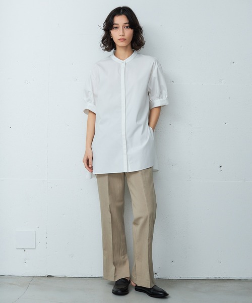 OUTERSUNSET（アウターサンセット）の「gather sleeve blouse（シャツ/ブラウス・レディース・ホワイト/ブラック・FREE）」の3枚目の写真