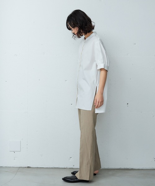 OUTERSUNSET（アウターサンセット）の「gather sleeve blouse（シャツ/ブラウス・レディース・ホワイト/ブラック・FREE）」の10枚目の写真