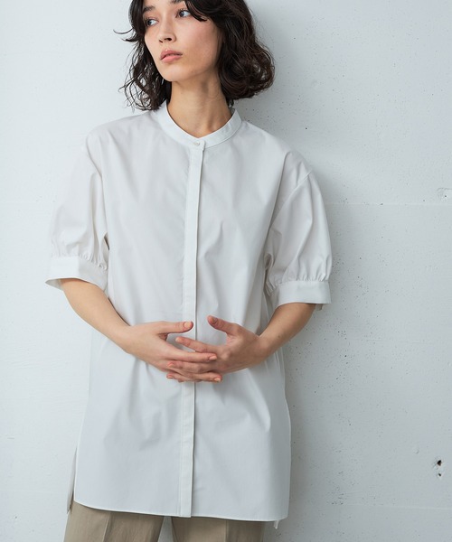 OUTERSUNSET（アウターサンセット）の「gather sleeve blouse（シャツ/ブラウス・レディース・ホワイト/ブラック・FREE）」の9枚目の写真