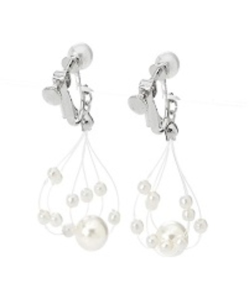 Cupid Heart(キューピッドハート)の「【Cupid Heart】結婚式アクセ!パールテグスイアリング(イヤリング・レディース・ベージュ・MEDIUM)」の3枚目の写真