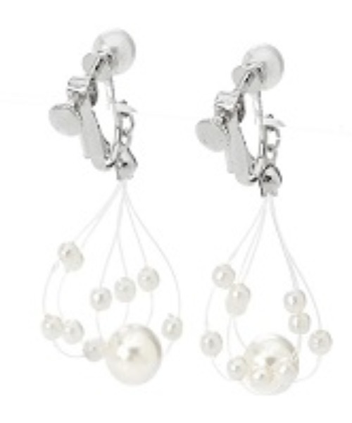 Cupid Heart(キューピッドハート)の「【Cupid Heart】結婚式アクセ!パールテグスイアリング(イヤリング・レディース・ベージュ・MEDIUM)」の5枚目の写真