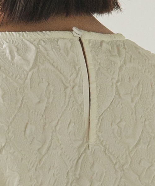 rectangle（レクタングル）の「ジャガードパフスリーブトップス（シャツ/ブラウス・レディース・アイボリー/ブラック・FREE）」の19枚目の写真