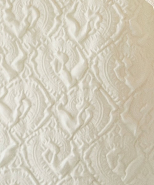 rectangle（レクタングル）の「ジャガードパフスリーブトップス（シャツ/ブラウス・レディース・アイボリー/ブラック・FREE）」の20枚目の写真