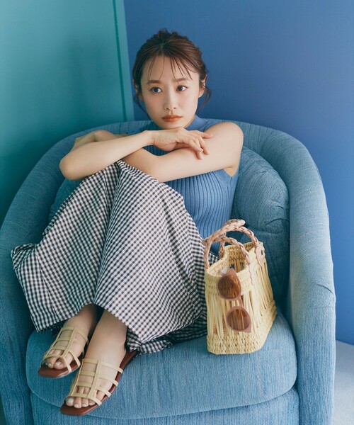 B:MING by BEAMS（ビーミングバイビームス）の「B:MING by BEAMS / ウォッシャブル リブ ノースリーブ（タンクトップ・レディース・ブルー系その他/ベージュ/ブラック・FREE）」の16枚目の写真