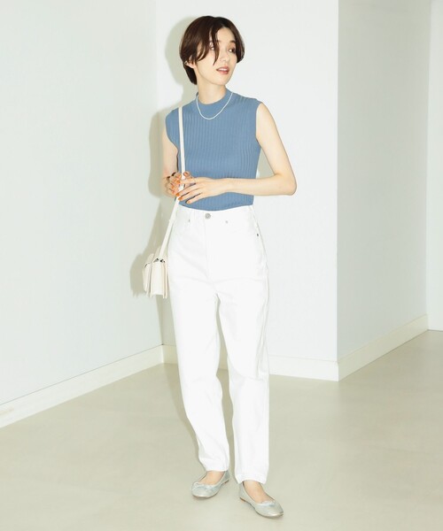 B:MING by BEAMS（ビーミングバイビームス）の「B:MING by BEAMS / ウォッシャブル リブ ノースリーブ（タンクトップ・レディース・ブルー系その他/ベージュ/ブラック・FREE）」の12枚目の写真