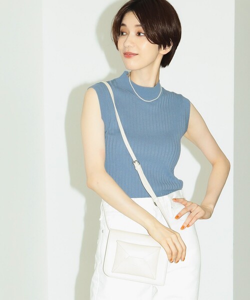 B:MING by BEAMS（ビーミングバイビームス）の「B:MING by BEAMS / ウォッシャブル リブ ノースリーブ（タンクトップ・レディース・ブルー系その他/ベージュ/ブラック・FREE）」の22枚目の写真
