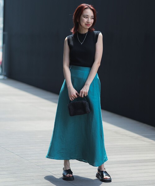 B:MING by BEAMS（ビーミングバイビームス）の「B:MING by BEAMS / ウォッシャブル リブ ノースリーブ（タンクトップ・レディース・ブルー系その他/ベージュ/ブラック・FREE）」の17枚目の写真