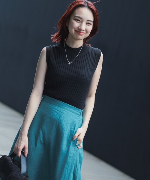 B:MING by BEAMS（ビーミングバイビームス）の「B:MING by BEAMS / ウォッシャブル リブ ノースリーブ（タンクトップ・レディース・ブルー系その他/ベージュ/ブラック・FREE）」の13枚目の写真