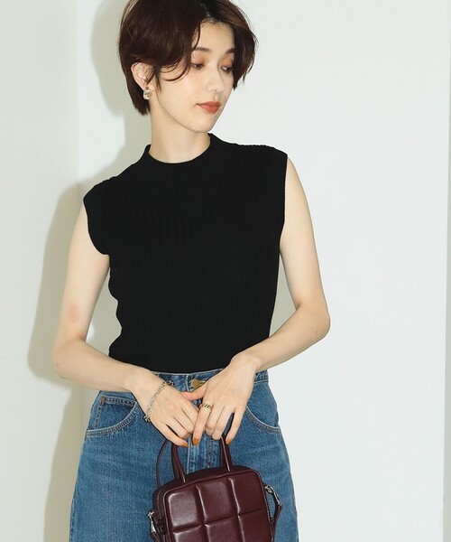 B:MING by BEAMS（ビーミングバイビームス）の「B:MING by BEAMS / ウォッシャブル リブ ノースリーブ（タンクトップ・レディース・ブルー系その他/ベージュ/ブラック・FREE）」の18枚目の写真