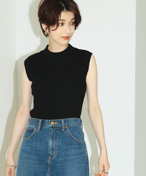 B:MING by BEAMS（ビーミングバイビームス）の「B:MING by BEAMS / ウォッシャブル リブ ノースリーブ（タンクトップ・レディース・ブルー系その他/ベージュ/ブラック・FREE）」の14枚目の写真