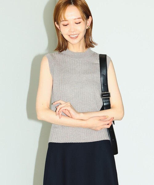 B:MING by BEAMS（ビーミングバイビームス）の「B:MING by BEAMS / ウォッシャブル リブ ノースリーブ（タンクトップ・レディース・ブルー系その他/ベージュ/ブラック・FREE）」の15枚目の写真