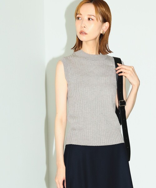 B:MING by BEAMS（ビーミングバイビームス）の「B:MING by BEAMS / ウォッシャブル リブ ノースリーブ（タンクトップ・レディース・ブルー系その他/ベージュ/ブラック・FREE）」の11枚目の写真