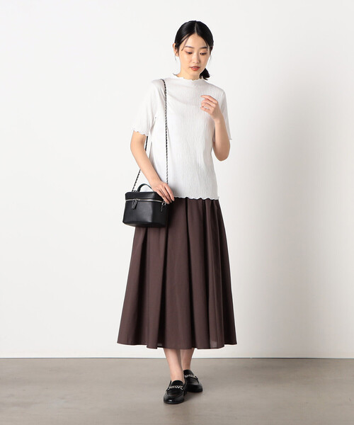 COMME CA ISM(コムサイズム)の「シャーリング トップス(Tシャツ/カットソー・レディース・ホワイト/マスタード/ブラック/ピンク系その他・MEDIUM/LARGE)」の6枚目の写真