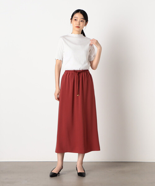 COMME CA ISM(コムサイズム)の「シャーリング トップス(Tシャツ/カットソー・レディース・ホワイト/マスタード/ブラック/ピンク系その他・MEDIUM/LARGE)」の7枚目の写真