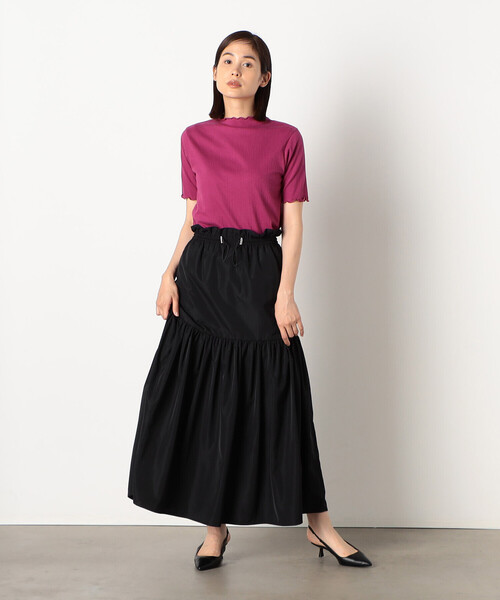 COMME CA ISM(コムサイズム)の「シャーリング トップス(Tシャツ/カットソー・レディース・ホワイト/マスタード/ブラック/ピンク系その他・MEDIUM/LARGE)」の11枚目の写真