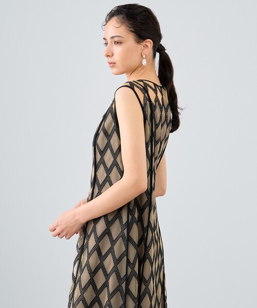 美品！定価約7万円 ANAYI アナイ ダイヤエンブロイダリーフレア ワンピース 美品！定価約7万円 ANAYI アナイ ダイヤエンブロイダリーフレア