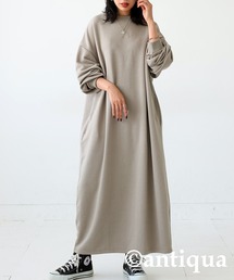 antiqua | 綿混素材コクーンスウェットワンピース(ワンピース)