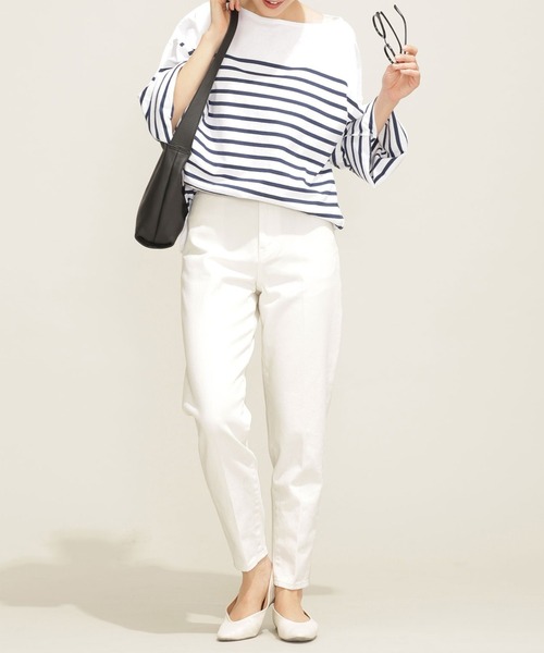 NANO universe（ナノユニバース）の「【WEB限定】【骨格ウェーブ】ハイウエストテーパードデニムパンツ（デニムパンツ・レディース・ホワイト/ネイビー/ブラック/ブラック系その他/ダークネイビー・マルチサイズ）」の22枚目の写真