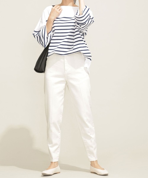 NANO universe（ナノユニバース）の「【WEB限定】【骨格ウェーブ】ハイウエストテーパードデニムパンツ（デニムパンツ・レディース・ホワイト/ネイビー/ブラック/ブラック系その他/ダークネイビー・マルチサイズ）」の21枚目の写真