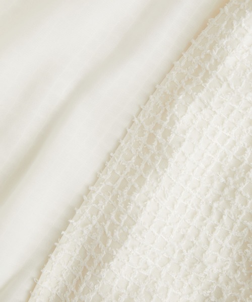 VIS（ビス）の「【洗える】リバーシブルシフォンジャガードブラウスカーディガン（カーディガン/ボレロ・レディース・ブラック/オフホワイト・FREE）」の19枚目の写真