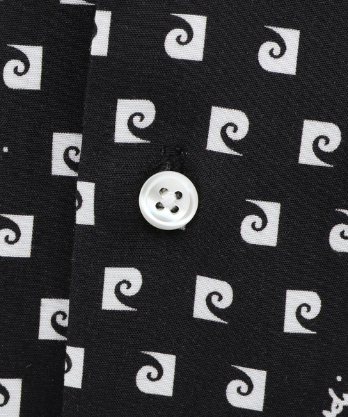 pierre cardin（ピエールカルダン）の「【Pierre Cardin / ピエール カルダン】別注 モノグラム柄 オープンカラーシャツ（シャツ/ブラウス・メンズ・ブラック/グリーン・MEDIUM/LARGE）」の14枚目の写真