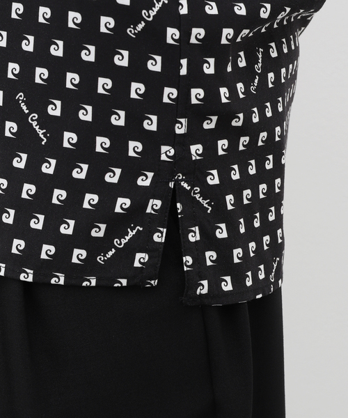 pierre cardin（ピエールカルダン）の「【Pierre Cardin / ピエール カルダン】別注 モノグラム柄 オープンカラーシャツ（シャツ/ブラウス・メンズ・ブラック/グリーン・MEDIUM/LARGE）」の10枚目の写真