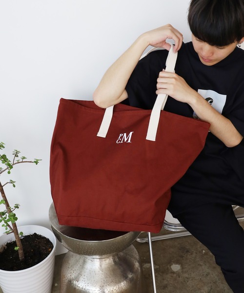 PARROTT CANVAS(パロットキャンバス)の「PARROTT CANVAS/パロットキャンバス PCM CANVAS TOTE トートバッグ(トートバッグ・レディース・キナリ/ワインレッド/ネイビー・ONE SIZE)」の15枚目の写真