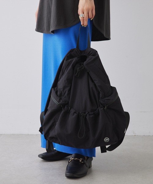 PUAL CE CIN（ピュアルセシン）の「【2023AW】ドロストリュック（バックパック/リュック・レディース・ブラック/カーキ・FREE）」の14枚目の写真