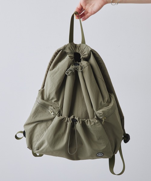 PUAL CE CIN（ピュアルセシン）の「【2023AW】ドロストリュック（バックパック/リュック・レディース・ブラック/カーキ・FREE）」の16枚目の写真