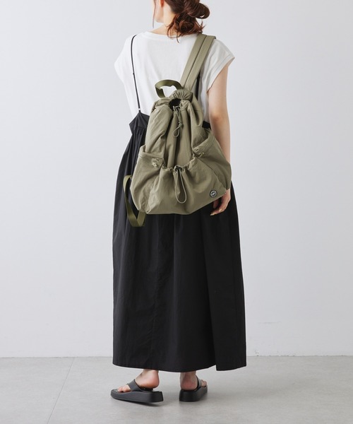 PUAL CE CIN（ピュアルセシン）の「【2023AW】ドロストリュック（バックパック/リュック・レディース・ブラック/カーキ・FREE）」の10枚目の写真