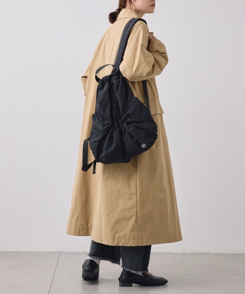 PUAL CE CIN（ピュアルセシン）の「【2023AW】ドロストリュック（バックパック/リュック・レディース・ブラック/カーキ・FREE）」の6枚目の写真