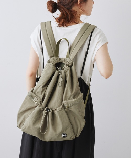 PUAL CE CIN（ピュアルセシン）の「【2023AW】ドロストリュック（バックパック/リュック・レディース・ブラック/カーキ・FREE）」の7枚目の写真
