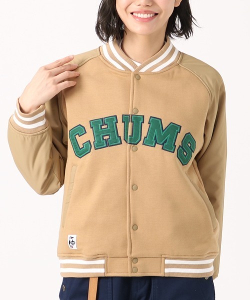 セール】CHUMS/チャムス スタジアムジャケット カレッジロゴ風