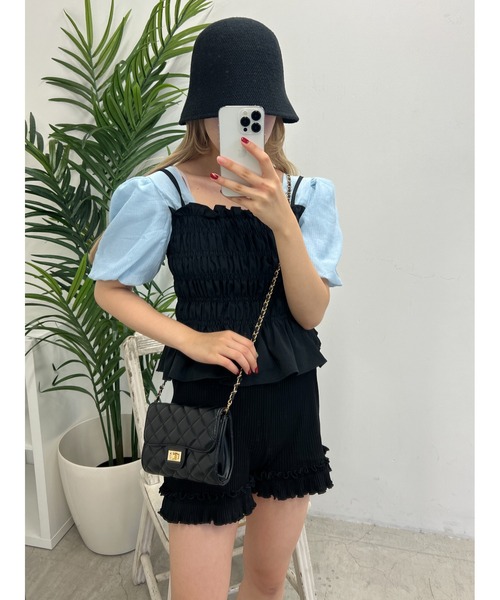 PHILLY（フィリー）の「シャーリングドッキングブラウス（シャツ/ブラウス・レディース・アイボリー/ブルー・FREE）」の15枚目の写真