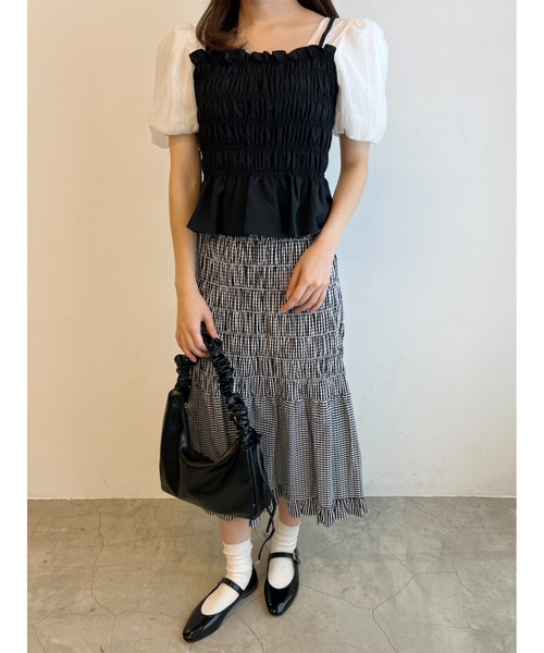 PHILLY（フィリー）の「シャーリングドッキングブラウス（シャツ/ブラウス・レディース・アイボリー/ブルー・FREE）」の16枚目の写真