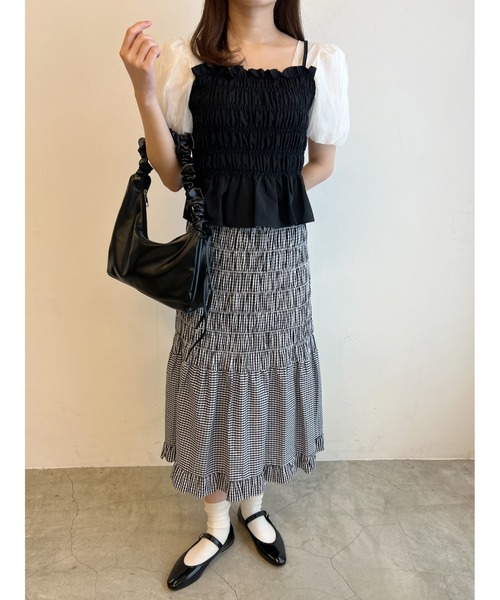 PHILLY（フィリー）の「シャーリングドッキングブラウス（シャツ/ブラウス・レディース・アイボリー/ブルー・FREE）」の19枚目の写真