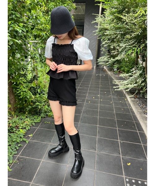 PHILLY（フィリー）の「シャーリングドッキングブラウス（シャツ/ブラウス・レディース・アイボリー/ブルー・FREE）」の9枚目の写真