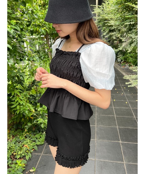 PHILLY（フィリー）の「シャーリングドッキングブラウス（シャツ/ブラウス・レディース・アイボリー/ブルー・FREE）」の10枚目の写真