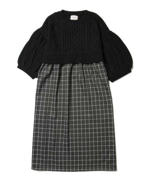 CAROLINA GLASER（カロリナ グレイサー）の「CAROLINA GLASER / ケーブルボリューム ワンピース（ワンピース・レディース・ブラック・ONE SIZE）」の10枚目の写真