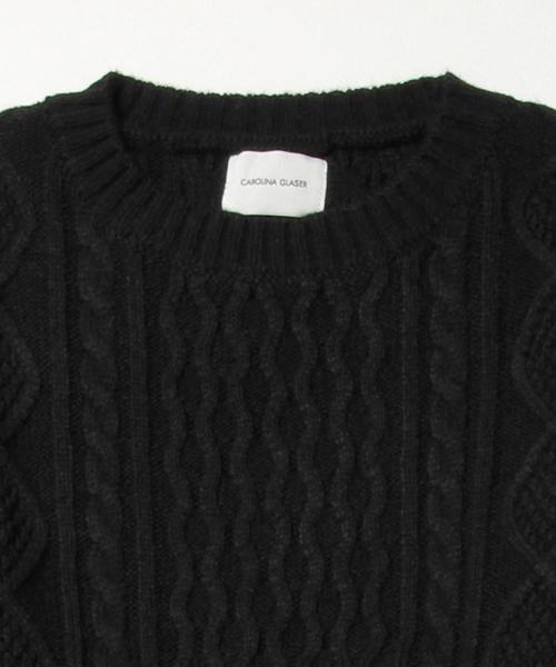 CAROLINA GLASER（カロリナ グレイサー）の「CAROLINA GLASER / ケーブルボリューム ワンピース（ワンピース・レディース・ブラック・ONE SIZE）」の11枚目の写真