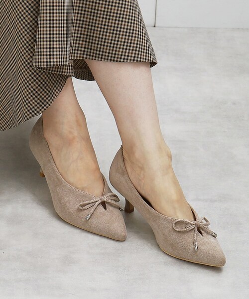 couture brooch（クチュールブローチ）の「リボンパンプス（パンプス・レディース・ベビーピンク/ブラック/ベージュ・30/35/45）」の3枚目の写真