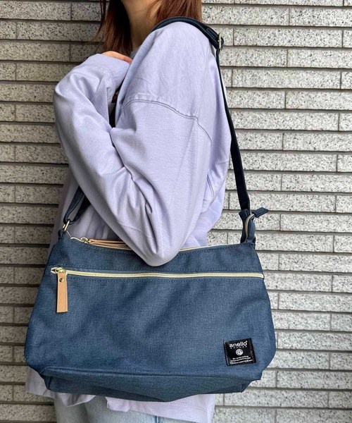 anello(アネロ)の「anello GRANDE / クラシック杢ポリCLP ミニショルダー / GTC3362Z(ショルダーバッグ・レディース・ベージュ/グレー/ブラック/グリーン/ピンク/ダークブラウン・ONESIZE)」の4枚目の写真