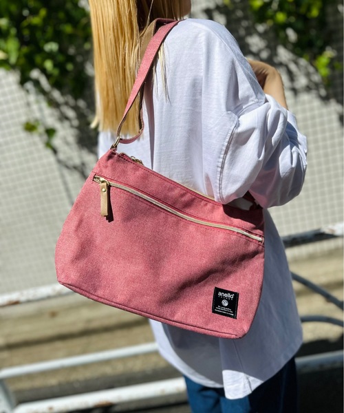 anello(アネロ)の「anello GRANDE / クラシック杢ポリCLP ミニショルダー / GTC3362Z(ショルダーバッグ・レディース・ベージュ/グレー/ブラック/グリーン/ピンク/ダークブラウン・ONESIZE)」の1枚目の写真