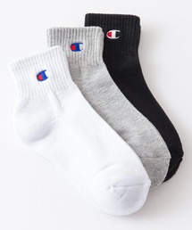 【CHAMPION/チャンピオン】キッズ　ショート丈　ソックス　3P　アソート CBSCY302　3足組　C ODORLESSR（シーオドレス）　抗菌防臭　靴下